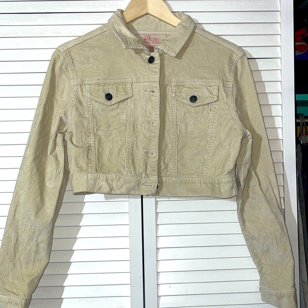 Star Jeans corduroy crop jacket size large